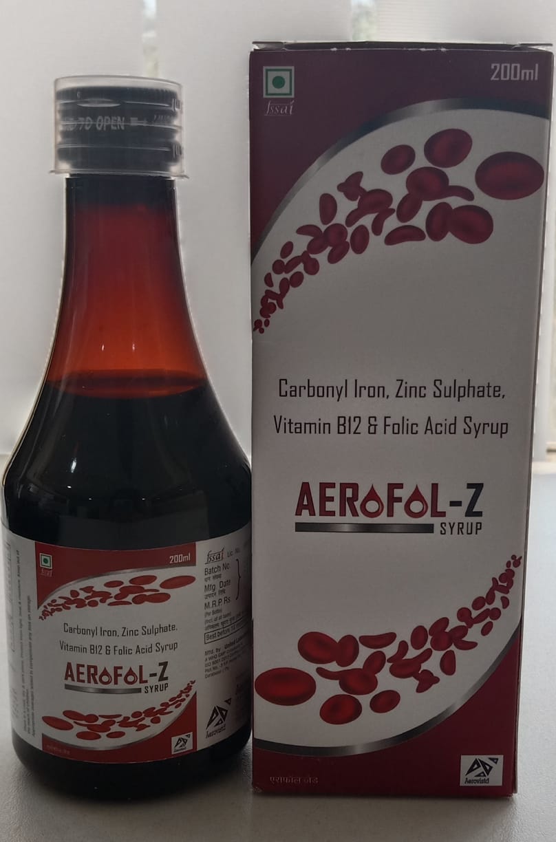 Carbonyl Iron + Zinc Sulphate + Vitamin B12 And Folic Acid Syrup